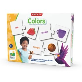 Puzzle Educativ de potrivire Culori in engleza cu 30 perechi de piese auto-corectante recomandat de la 3 ani